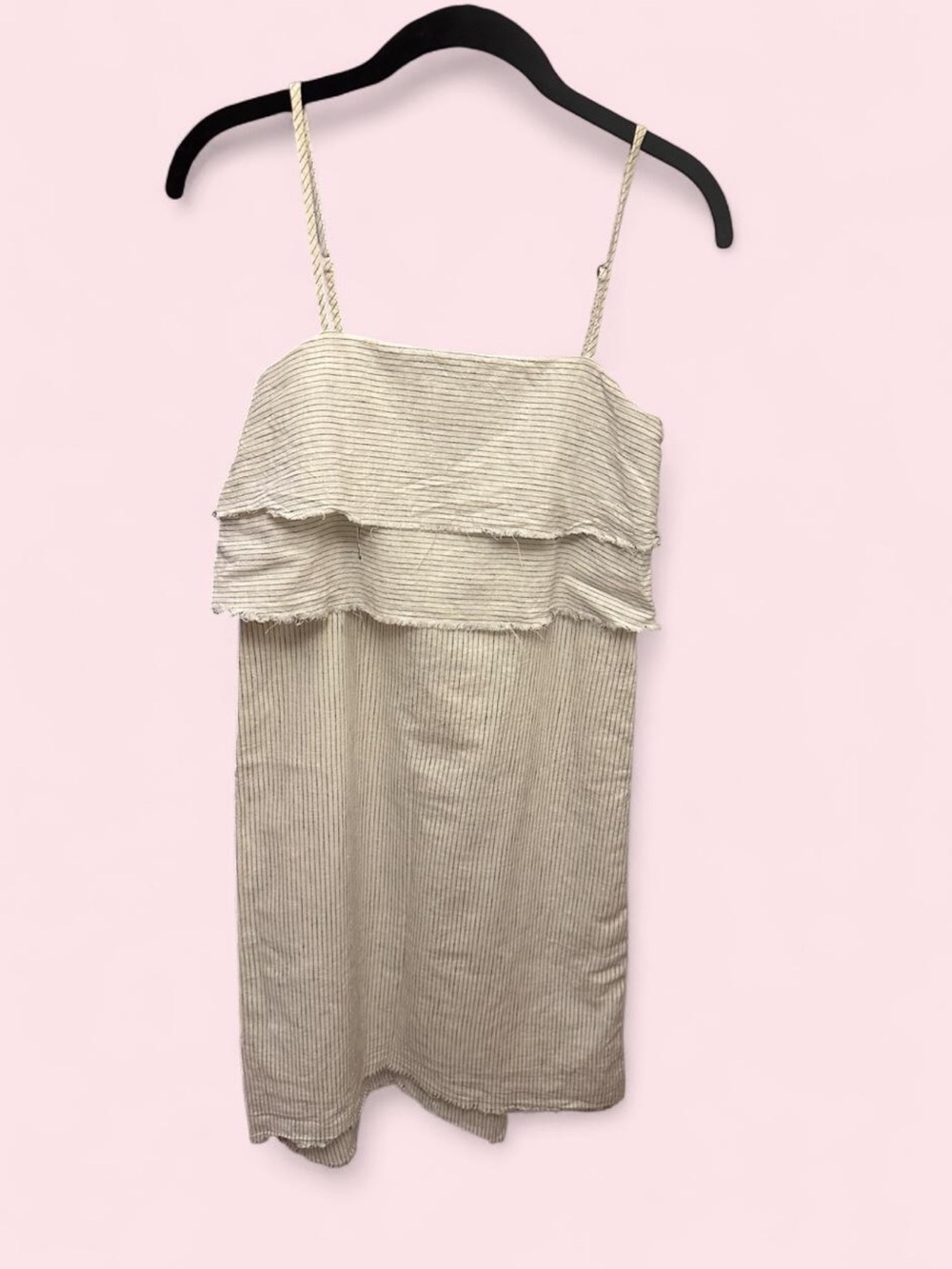 Zara Cream Strapless Ruffle Sundress